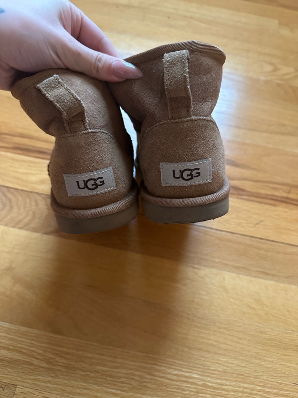 Uggs Cozy Suede Shearling-Lined Ankle Boots - Chestnut - Picture 5 of 5